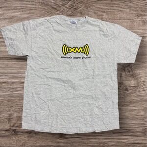 Vintage Sirius‎ XM Radio Gray Spellout Logo Men's Shirt XL